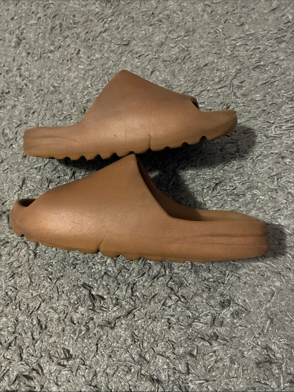 Adidas Yeezy slides brown